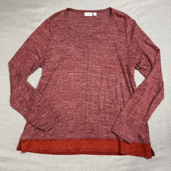 Kim Rogers Women's Long Sleeve Embellished‎ Blouse Size XL - Picture 1 of 8